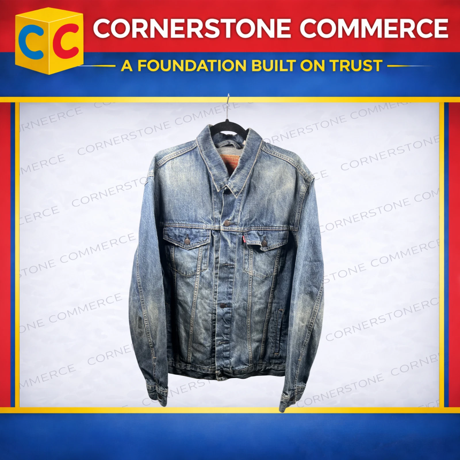 ✅ Levi’s Denim Trucker Jacket Men’s XXL Blue Classic Button Front ✅
Opens in a new window or tab