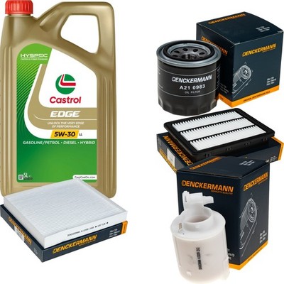 Inspektionspaket Castrol EDGE Titanium 5W-30 LL 5L für Hyundai Tucson 1.6 GDi