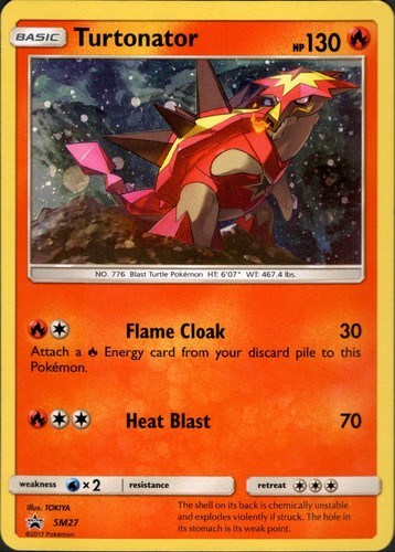 Turtonator SM27 Sun & Moon Black Star Promos Cosmos Holo Pokémon TCG 2017 NM/LP