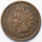 1907 Indian Head Penny Cent Extremely Fine (XF)