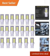High Lumens 3014 SMD T10 LED Bulbs 20-Pack for RV, Boat Trailer, Cool White