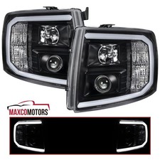 Black Fits 2007-2013 Chevy Silverado 1500 2500hd Led Drl Projector Headlights Black Fits 2007-2013 Chevy Silverado 1500 2500hd Led Drl Projector Headlights