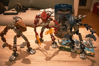 LEGO BIONICLE Sammlung   Toa Hordika: Vakama (8736), Nokama (8737), Onewa (8739)