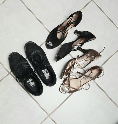 3 Paar getrageneTanzschuhe Gr 7 bzw. 41, Werner Kern und Bloch