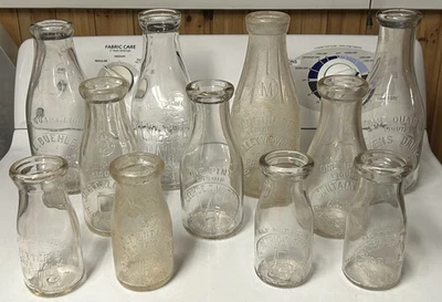Lot of (11) Vintage Assorted Scarcer Embossed Pennsylvania Milk Bottles - Image 1 of 4