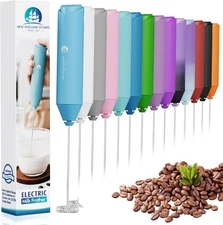 Milk Frother Handheld, Mini Whisk for Coffee Latte, Sky Blue