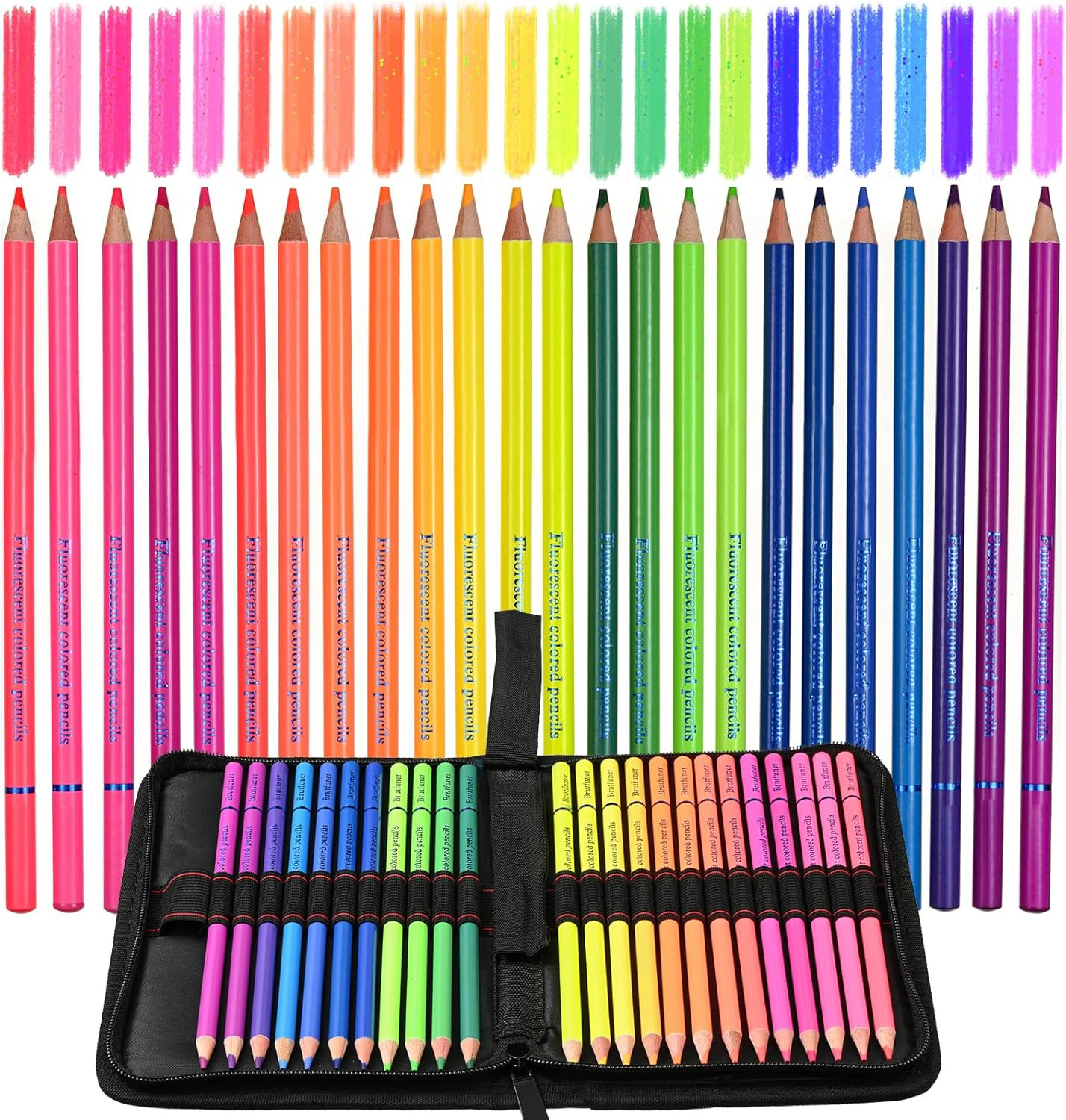 S Fluorescent Pencil Set For Adult Coloring And Dra