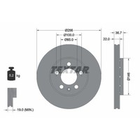 Textar 92082205 Bremsscheibe Vorderachse FüR Seat Skoda VW Zhonghua (Brilliance)