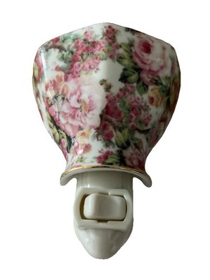 Vintage Formalities Braum Bros Victorian Tea Cup Nightlight Gold Rim Roses