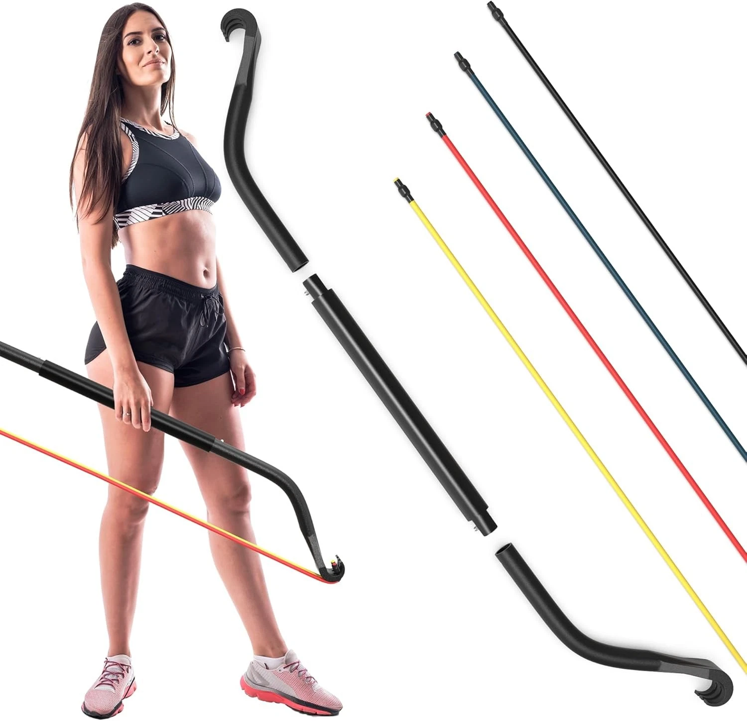 Resistance Bow. Portable Home Gym W/ Resistance Bands & Bar System. Collapsible
Opens in a new windo