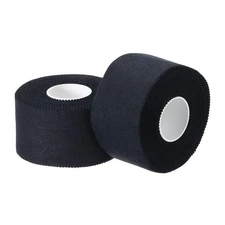 Athletic Sports Tape, Athletic Tape Easy Tear 1.5 in x 30 Ft, 2 Rolls, Black