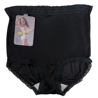 VTG Be Free One Size 5-7 Black Sissy Granny Panties Underwear Brief USA NWT