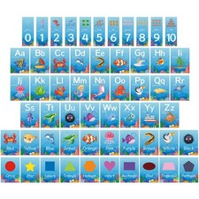 57 Pieces Alphabet Bulletin Board Set, 0-10 Number ABC Posters for Classroom ...