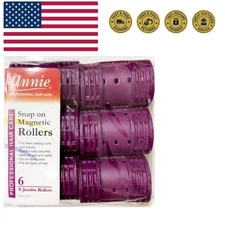 Professional Snap on Magnetic Rollers - Size X Jumbo - 1 Pack - Dry or Damp S...