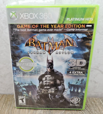 XBox 360 Batman: Arkham Asylum Game Of The Year Platinum Hits Sealed
