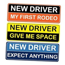 3PCS Student Driver Magnet for Car, New Driver Stickers, Bumper Removable