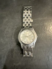 Vintage 5500 M Silver Tone Stainless Steel Adjustable Watch GUCCI. Nice! Quartz.