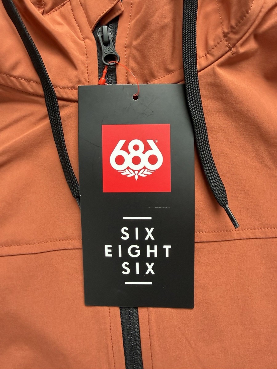 686 Unix Windbreaker Jacket Terracotta Orange Size XS KCR915 NWT