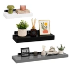 Floating Wall Shelf 30cm - 110cm Shelf High Gloss White Grey Black Shelf