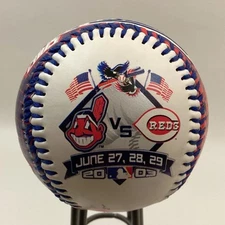 Cleveland Indians Fotoball Limited Edition Baseball 2003 Vs Reds DAMAGE SEE PIC