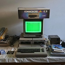 Commodore 64 Vintage Home Computer w/ 1541 Drives, Monitor, Box, Manuals