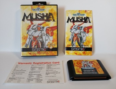 MUSHA Sega Genesis Seismic 1990 - Authentic, Complete CIB & Registration Card