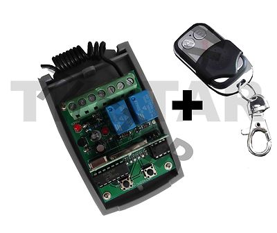433Mhz Rolling Code HCS301 12V 24V Garage Door Drive RC Receiver + Transmitter