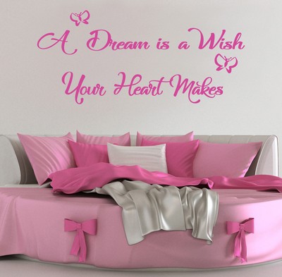 Retail Shop Fitting Quote Wall Sticker Rose Gold A Dream Is A Wish Your Hart Makes Custom Removable Asiathinkers