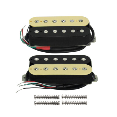 FLEOR Zebra Set von Alnico 5 Humbucker Pickup Doppelspule für E-Gitarre 14K