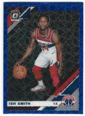 ISH SMITH 2019-20 DONRUSS OPTIC BLUE VELOCITY PRIZM WIZARDS S4