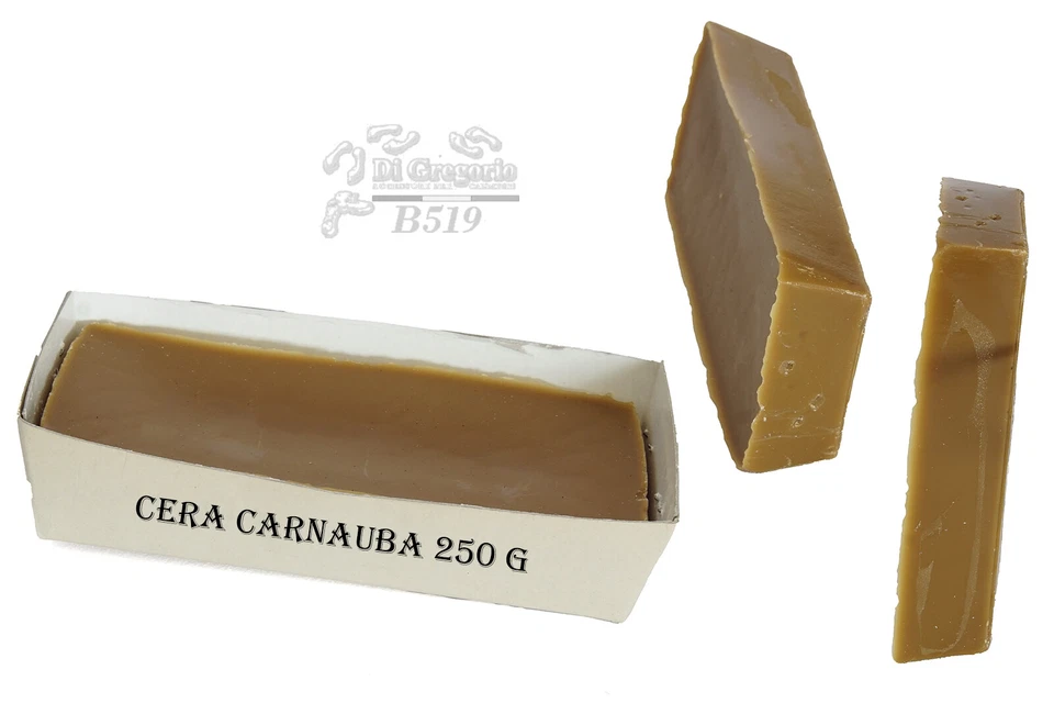 Cera carnauba 100% naturale lucidante protettivo per pelle cuoio legno gr.215