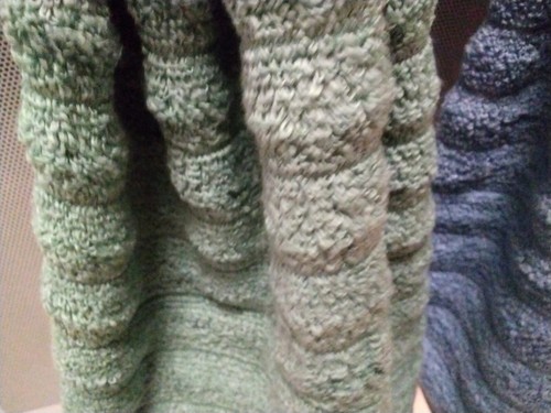 Ribbed Hanging Hand Towel Blue, Green, Solid Bath Hand Towel or Kitchen Towel - Picture 5 of 8
