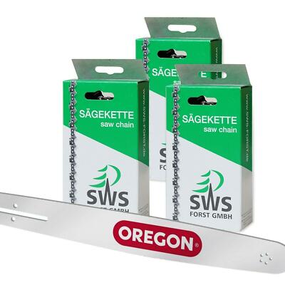 35cm Oregon Schwert Set mit 3 Sägeketten 3/8 52TG 1,3mm p.f. Husqvarna 525P4S