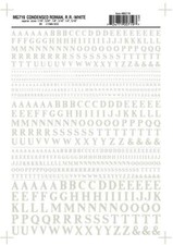 Woodland Scenics MG719 Cond Roman RR Letters White 1/16-5/16" Train Decal Sheet