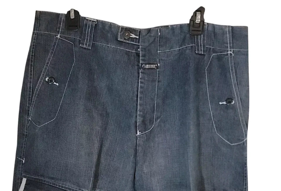 Pantalones de mezclilla cargo de colección Marithe Francois Girbaud talla 38 para hombre Y2K años 90 cinta de transporte Foto 3 de 4