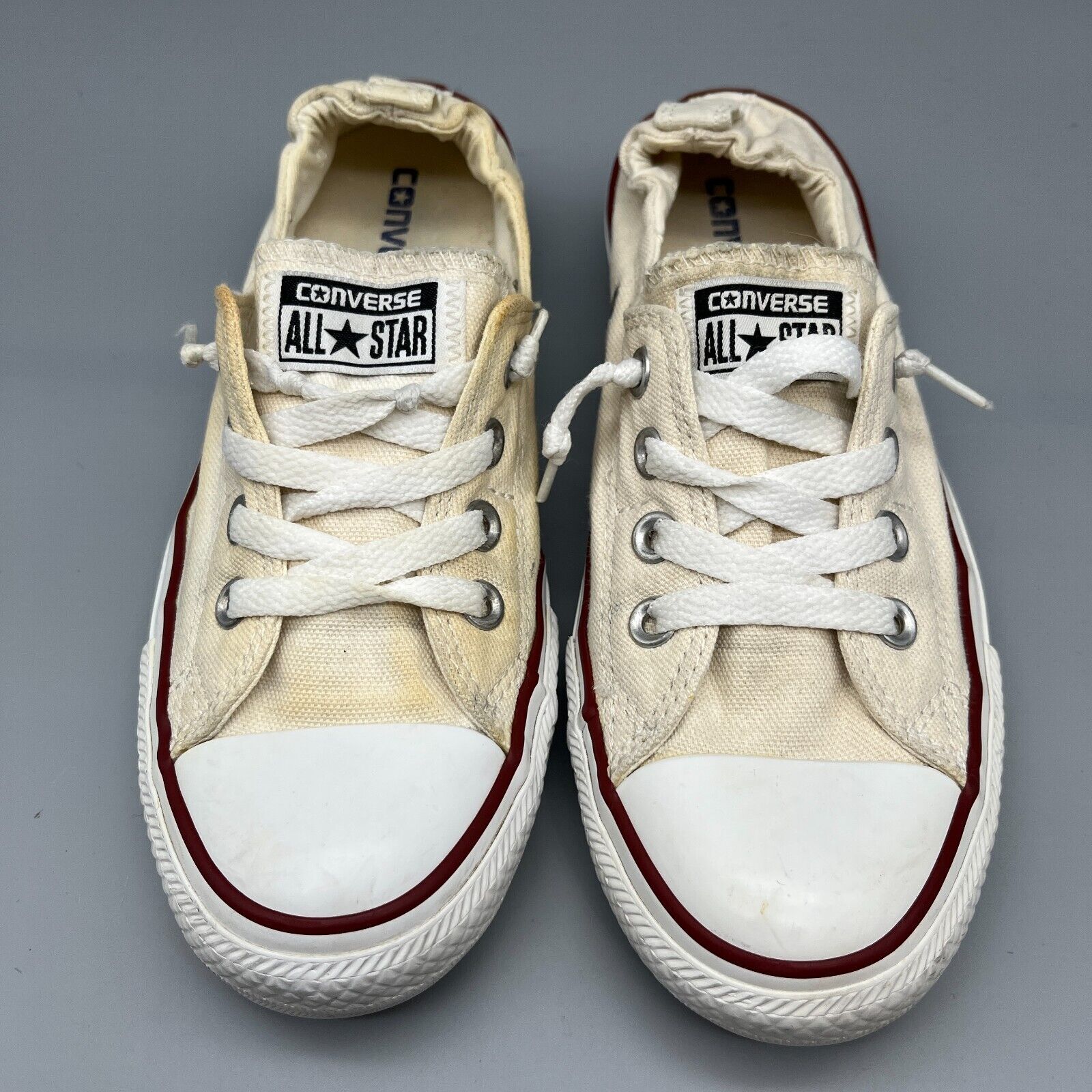 Converse Shoes Womens White Trainers Slip-On Low top Shoreline