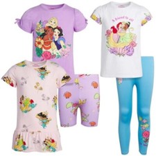 NWT Princess Kids 5-piece Set Girls Size 4T T-Shirt Pants Shorts Free Shipping