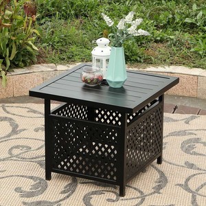 Square Bistro Table Outdoor Garden Pool 1 57 Umbrella Hole Side Table 22 X22 726084024878 Ebay