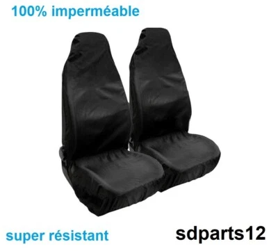 2 Housses de Protection de Siège Avant pour Voiture Tissu Résistant imperméable - Photo 1/4