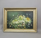 9160012 Oil Painting Signed Janeta Scaueru-Teclu Field Flowers Still Life
