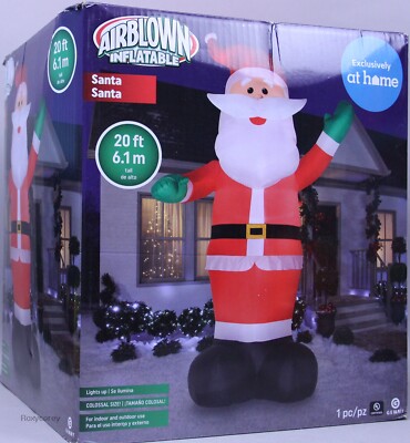 Gemmy 20 ft Light Up Giant Sized Waving Santa Airblown Inflatable