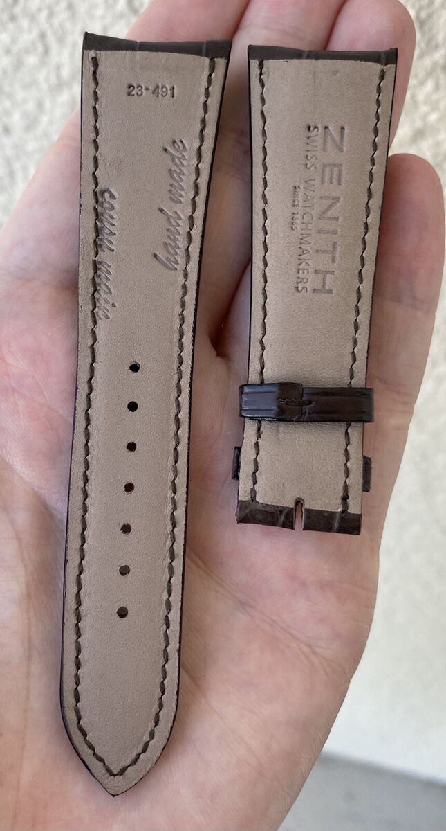 Authentic New Zenith 23mm x 18mm Brown Alligator Watch Strap Authentic New Zenith 23mm x 18mm Brown Alligator Watch Strap