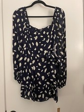 Reformation Blue & White Splatter Dress NWT Size 0