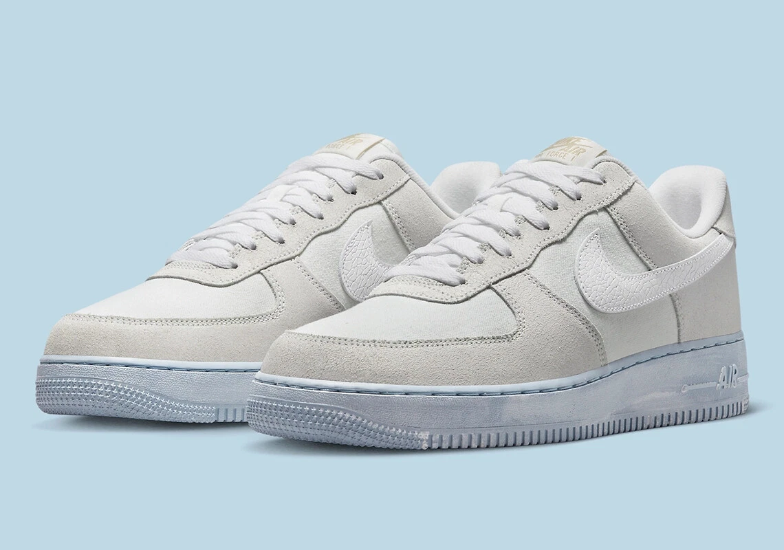 Nike Air Force 1 Low EMB “Salt Flats” (Summit White/Blue Whisper/Football  Grey/White) - DV0787-100 