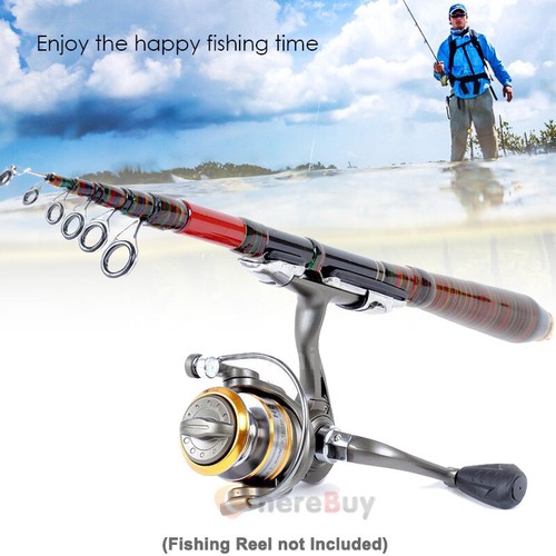 2 Packs Carbon Fiber Telescopic Fishing Rod Sea Saltwater Portable Spinning Pole - 第 3/14 張圖片