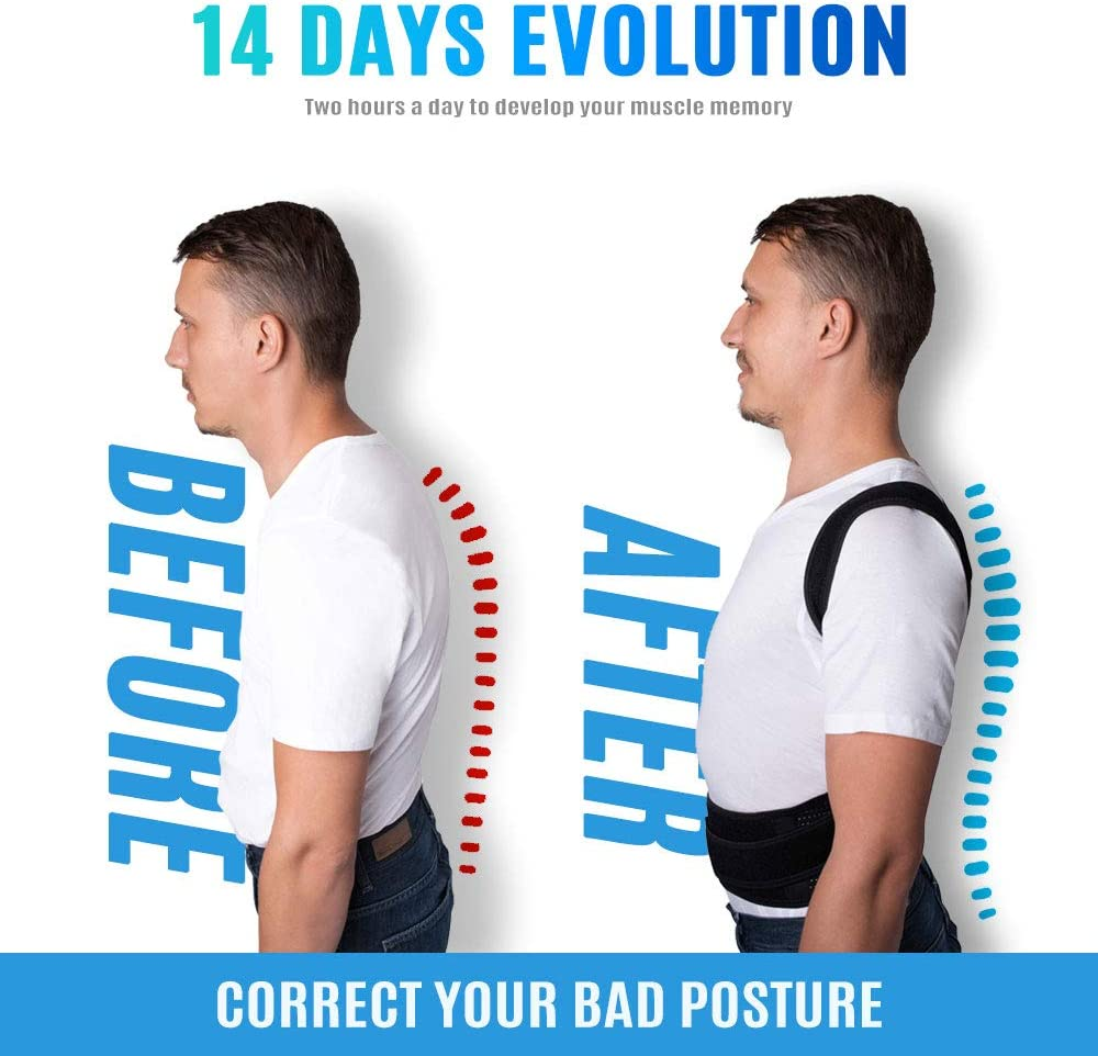 Back Brace Posture Corrector Clavicle and Lower Back Support Comfortable Back a eBay