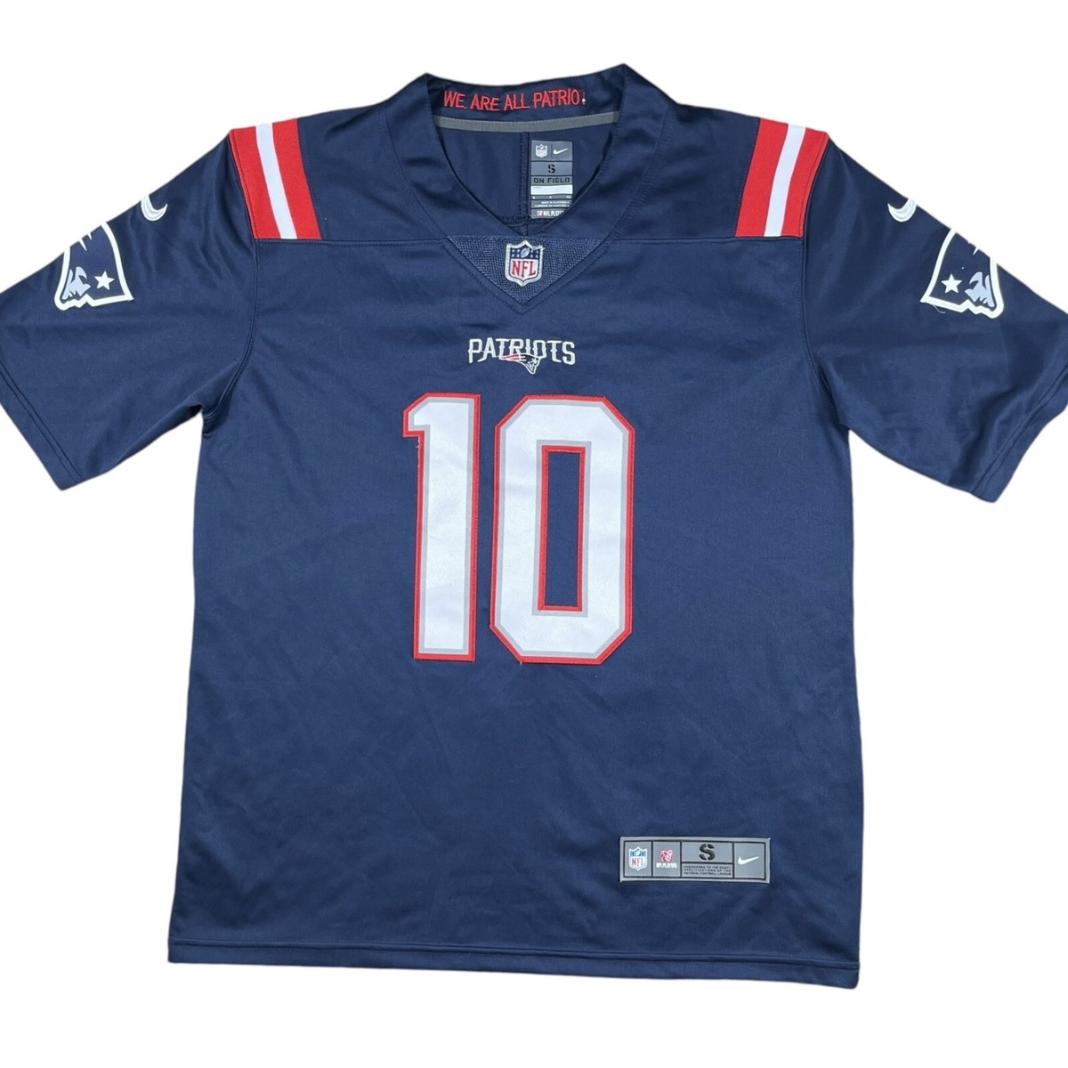 Nike On Field NFL New England Patriots Jersey 10 Mac Jones Jersey