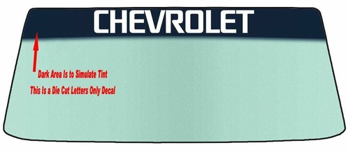 FIT A CHEVROLET WINDSHIELD BANNER DIE CUT VINYL DECAL WITH APPLICATION TOOL - Picture 5 of 7