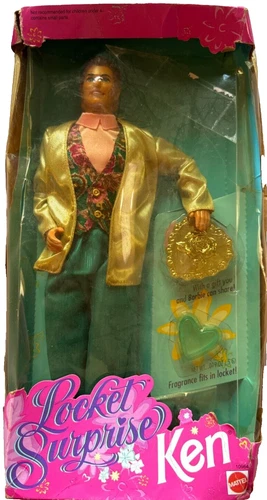 Vintage 1990s Pocket Surprise Ken Doll Mattel Fragrance Gift Set Gold Jacket NEW