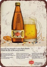 1967 Schaefer Beer Ad Vintage LOOK Reproduction Metal Sign 8 x 12